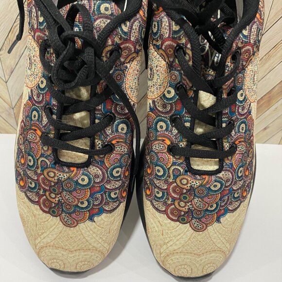 🪶 Yes We Vibe Mandala Dreamcatcher Sneakers – Boho Art Pattern Lace-Up Shoes 8. - Picture 5 of 9